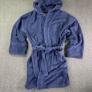 Tekla Bathrobe Men Large Blue Terry Cloth Modern Luxury Modern